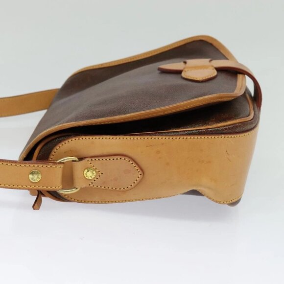 ETRO Paisley Shoulder Bag PVC Leather Brown Gold Auth am8067 - Picture 6 of 16